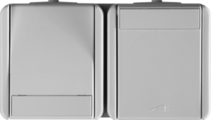 SET Ĺ UKO UTIČNICA + SKLOPKA IZMJENI IP44 16A + 10AX 250V~ PW - CF12PW-U - (m)