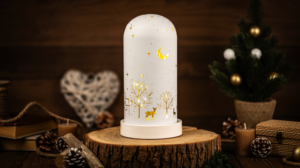 LED božićni balon, pejzaž, staklo,baterije - CHRGW10WW - (m)