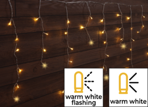 LED božićna treptajuća svjetlosna zavjesa, vanjska/unutarnja - CHRIOSW10WW - (m)