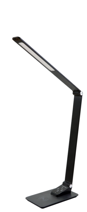 LED stolna lampa, dimabilna, USB i bežični punjač - LALW10W - (m)