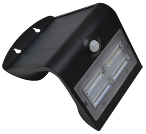 Solarna LED zidna svjetiljka sa senzorom pokreta,crna - LSLBB3W - (m)