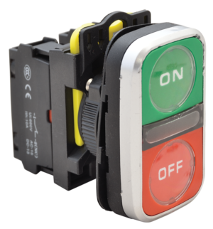 Dvostruko ON-OFF tipkalo, ON-OFF, zeleno+crveno - NYG3-D2 - (m)