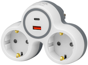 Adapter,USBC+USBA,siva+bijela - TND2-USBAC - (m)